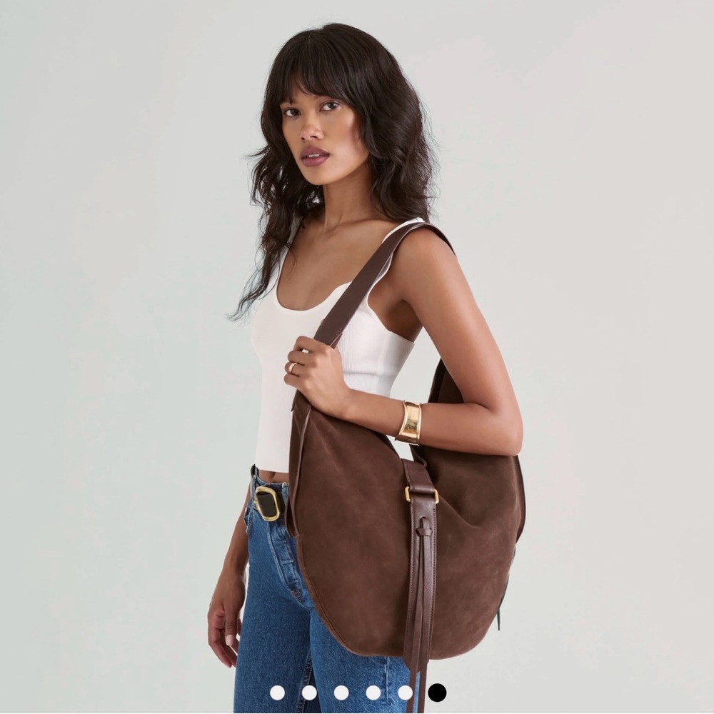 Dolce Vita Oakley Suede Hobo Bag in Chocolate